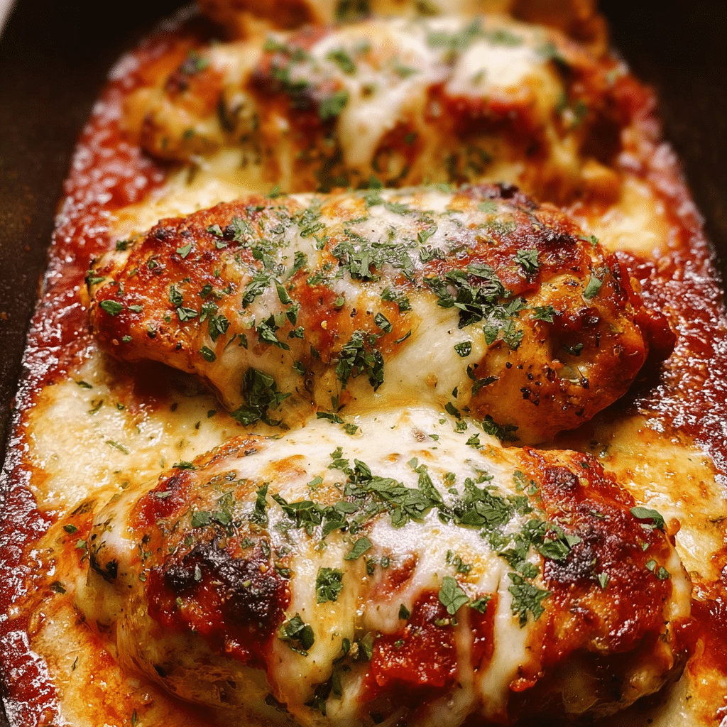 Baked Chicken with Mozzarella and Marinara