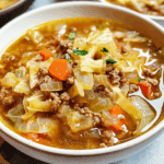 Cabbage and Ground Beef Soup