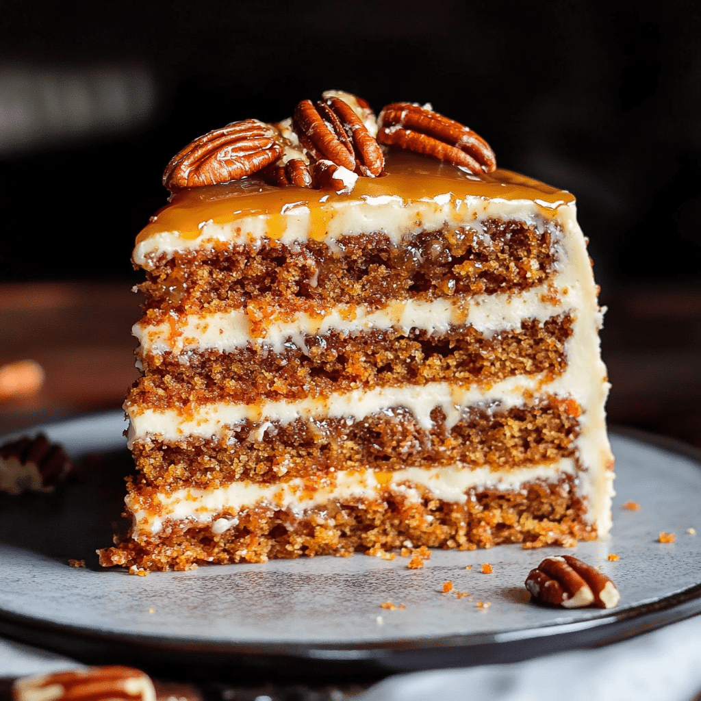 Caramel Pecan Carrot Cake