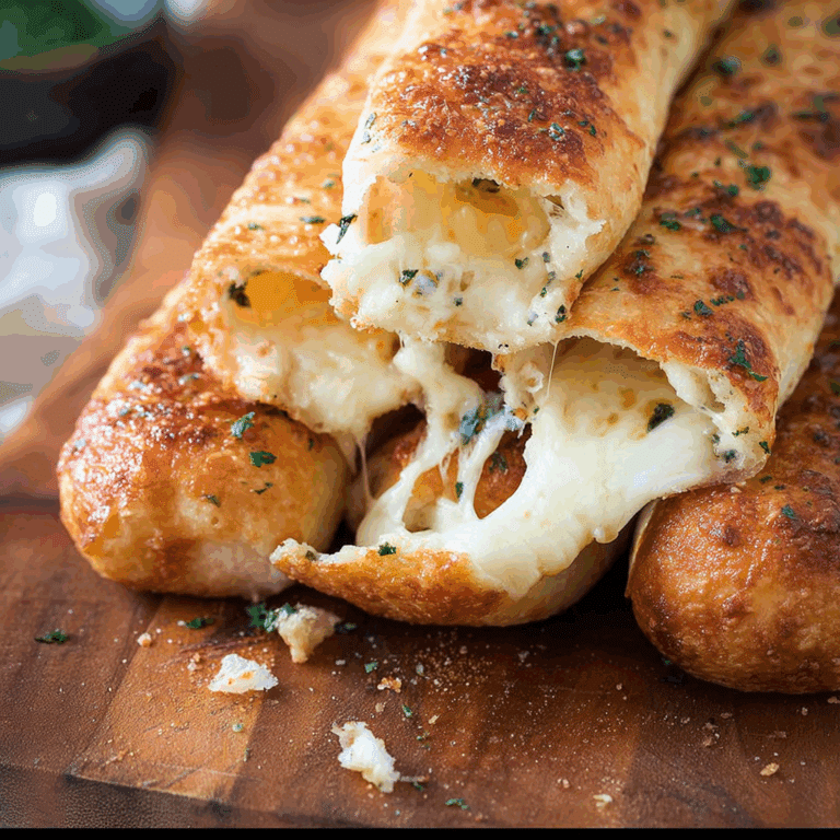 Cheese-Stuffed Garlic Breadsticks
