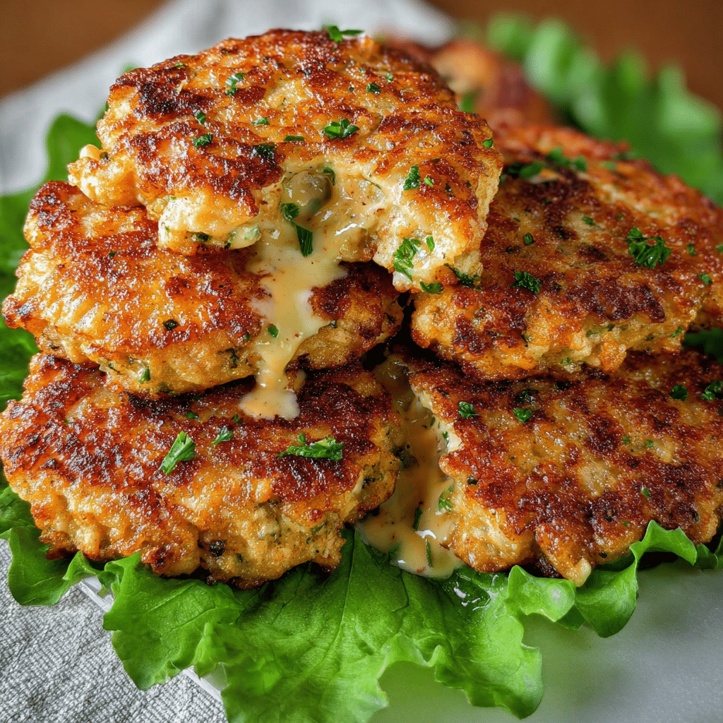 Cheesy Chicken Fritters