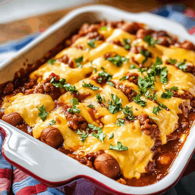 Cheesy Chili Dog Casserole