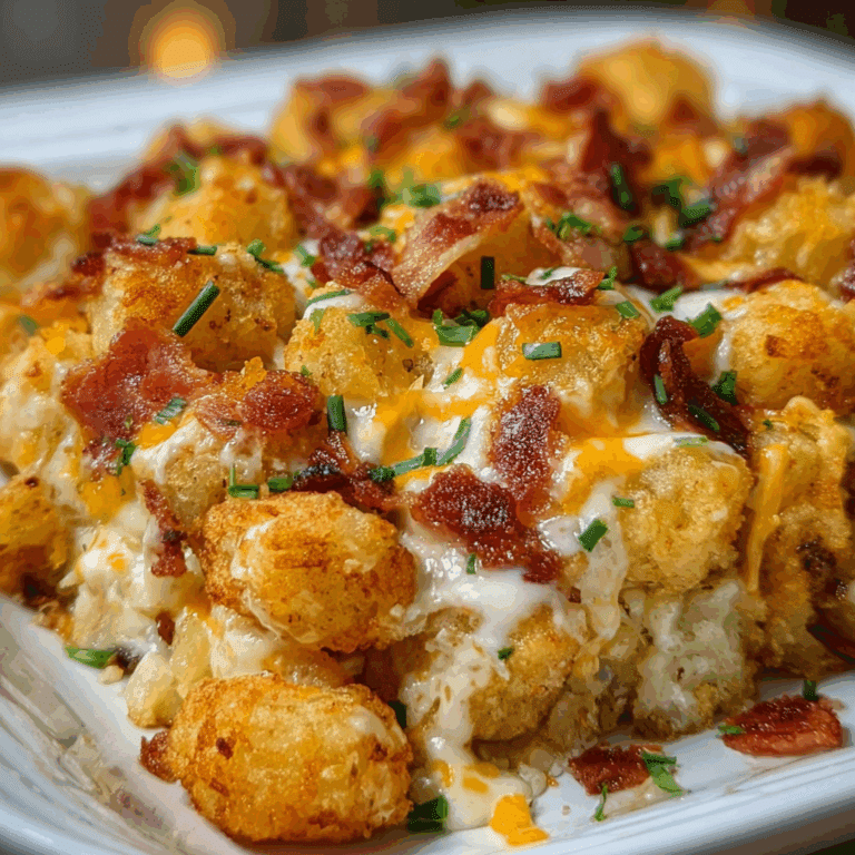 Chicken Bacon Ranch Tater Tot Casserole