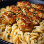 Chicken Tenders Parmesan with Garlic Butter Pasta