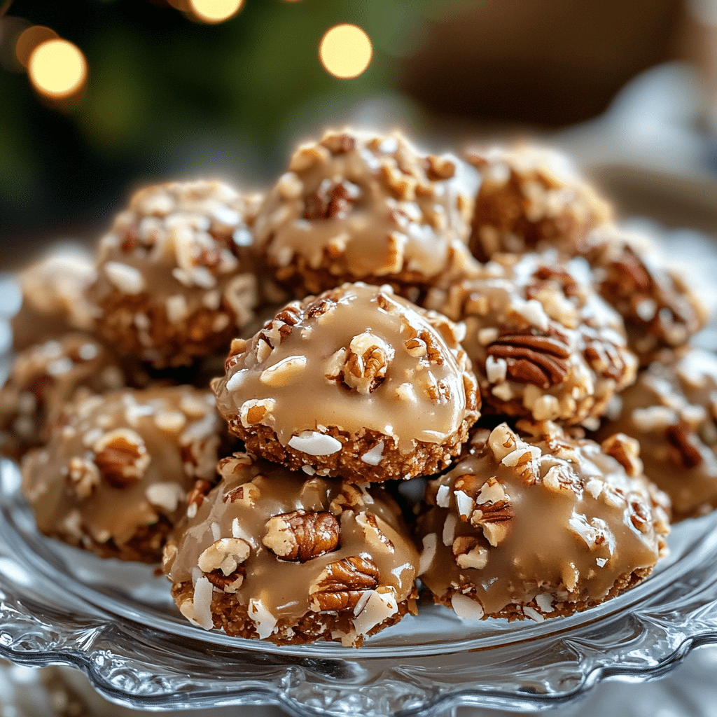 Coconut Pecan Praline Bites