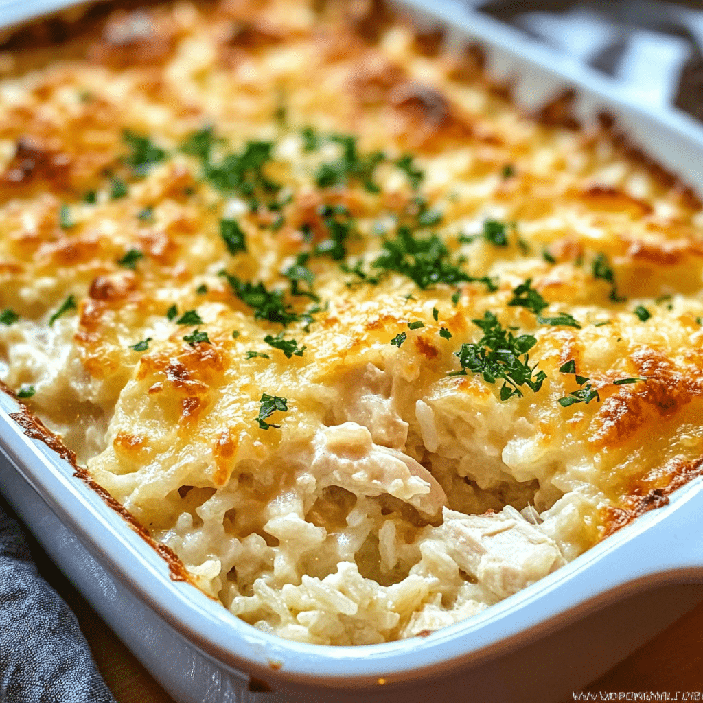 Creamy Angel Chicken & Rice Casserole