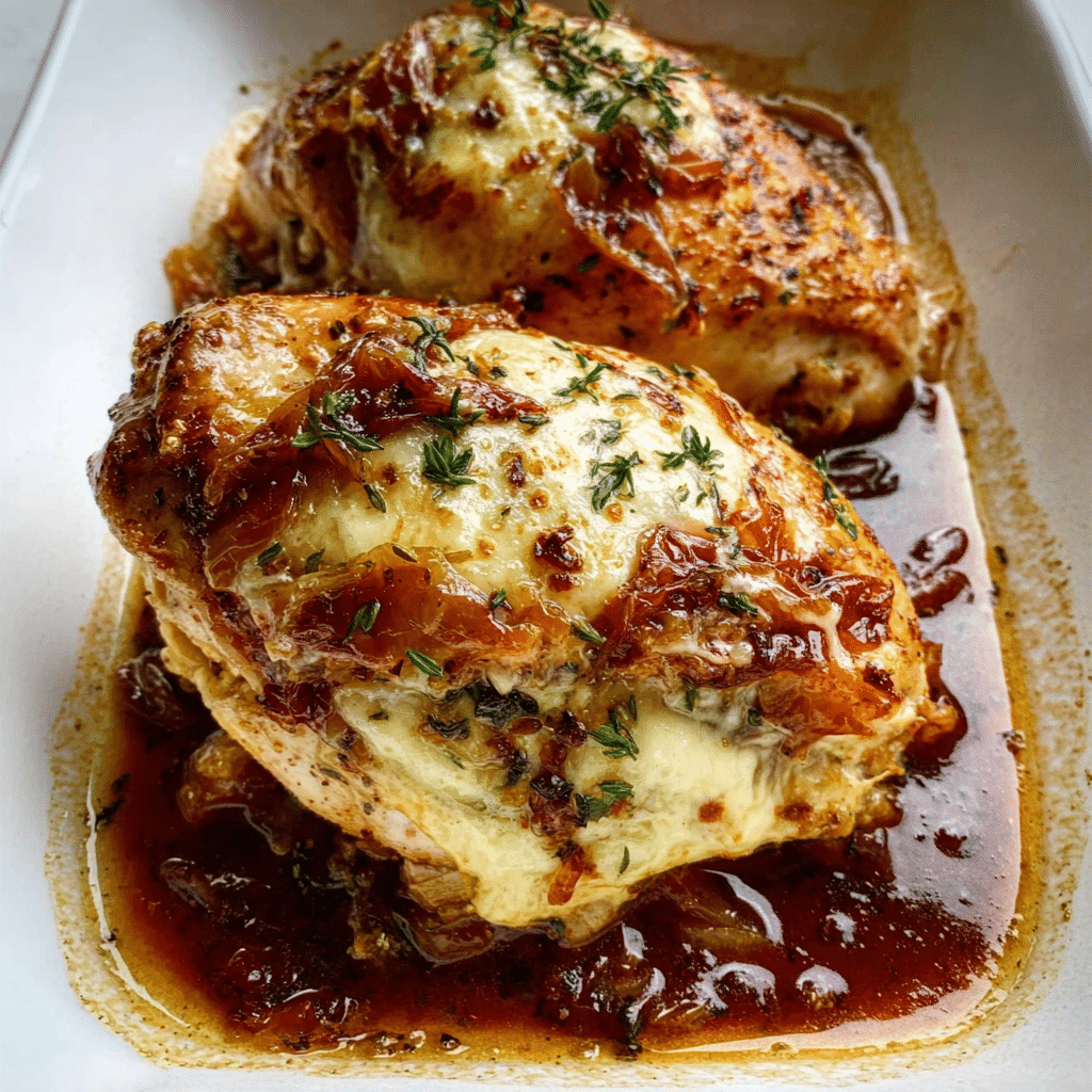 French Onion Stuffed Chicken