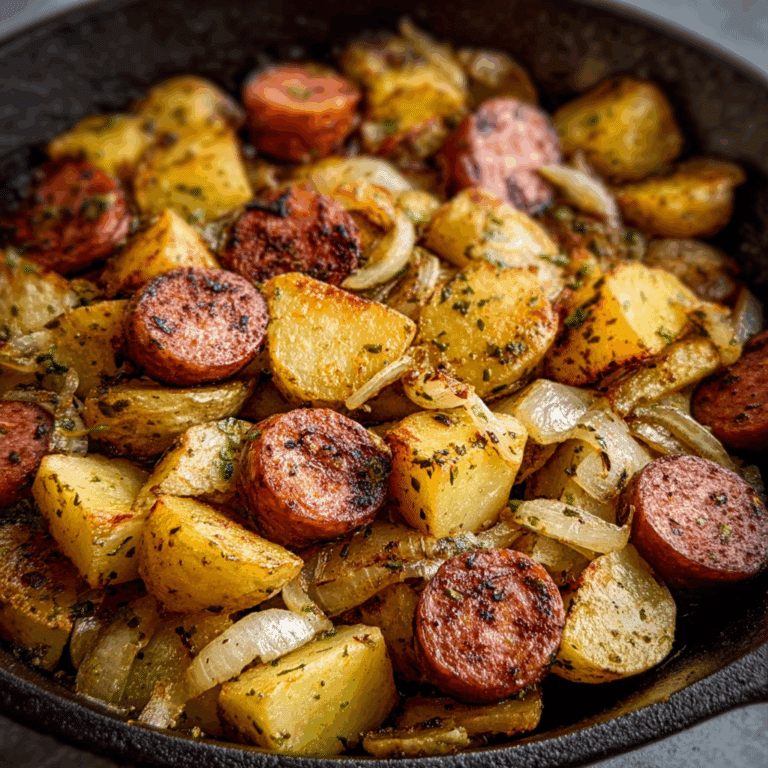 Fried Potatoes & Onions with Sausage