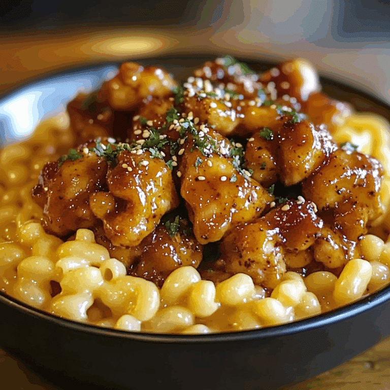 Honey Pepper Chicken with Mac and Cheese