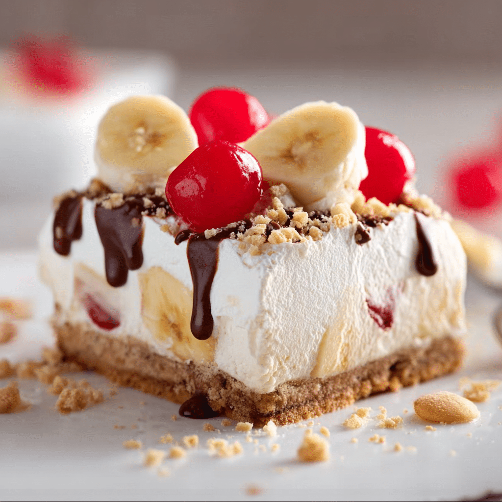 No-Bake Banana Split Cake