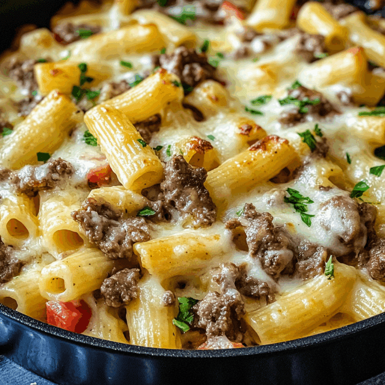 Philly Cheesesteak Pasta Bake