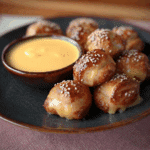 Pretzel Bites with Cheddar Cheese Sauce