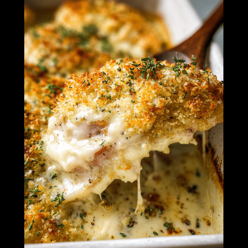 Swiss Chicken Casserole with Panko