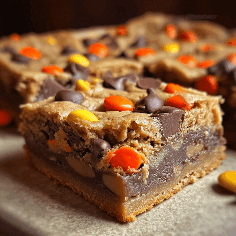 Reese’s Pieces Chocolate Chip Cookie Bars