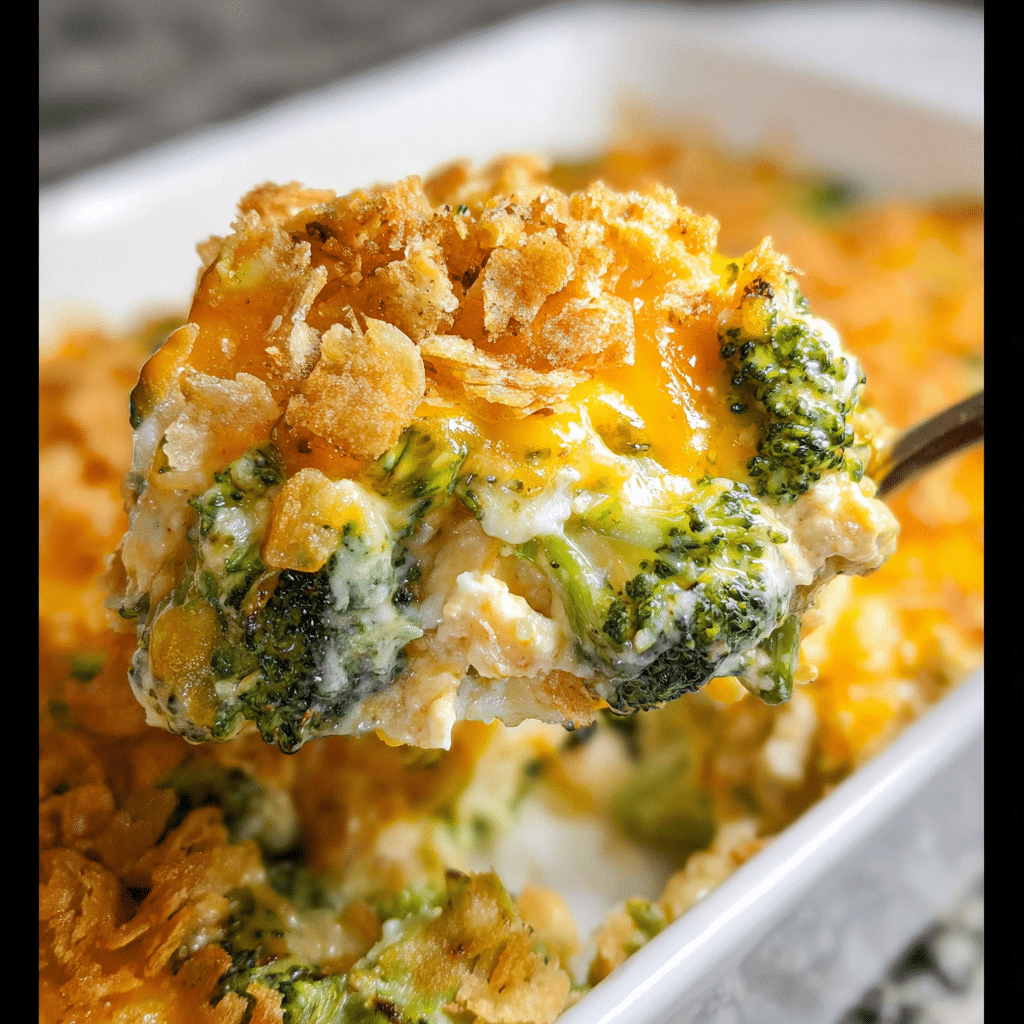 Broccoli & Cheese Cracker Casserole