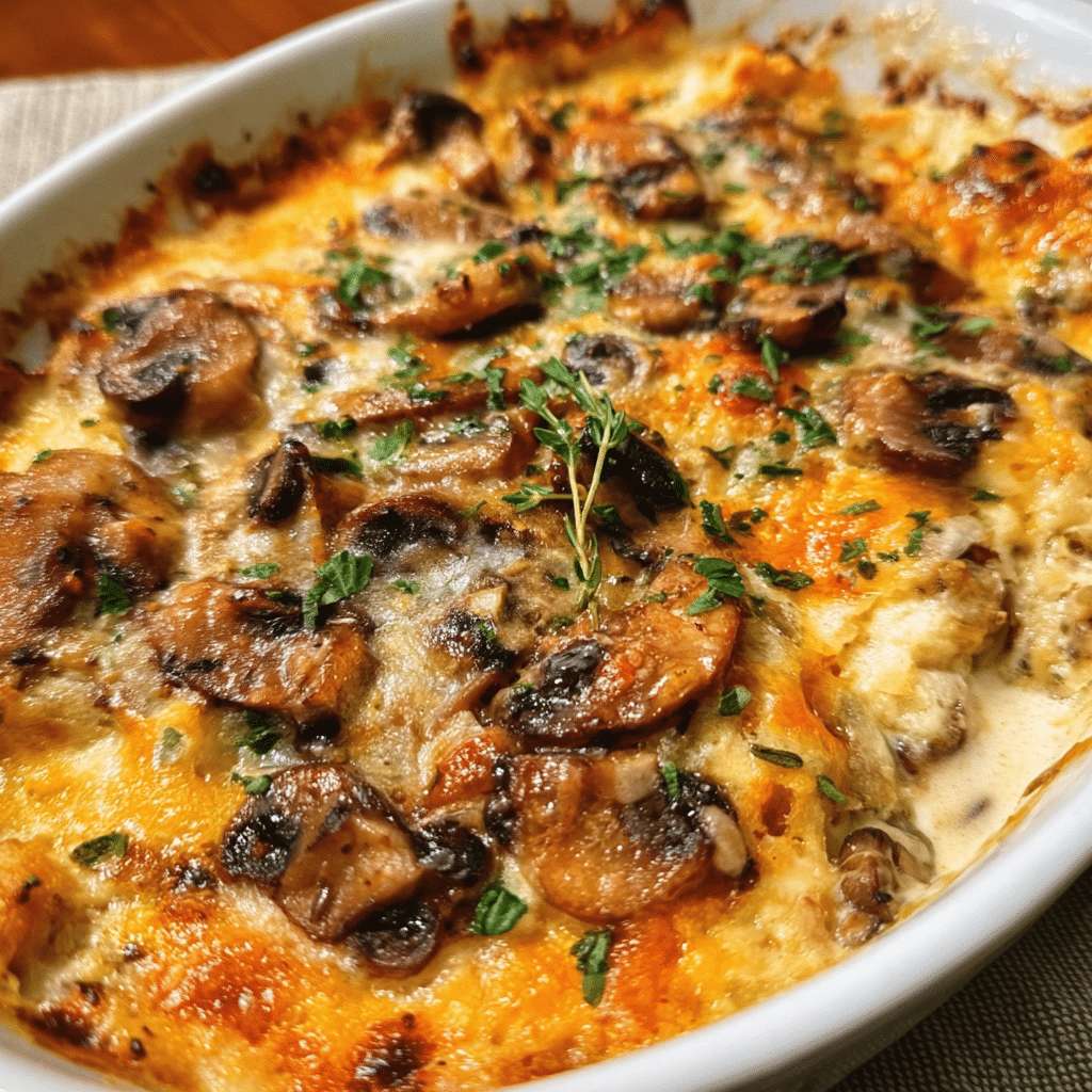 Cheesy Mushroom Casserole