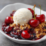 Cherry Crumble with Fresh Summer Cherries