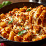 Chicken Parmesan Pasta Skillet