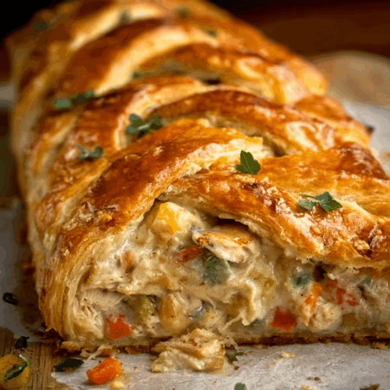 Chicken Pot Pie Crescent Braid