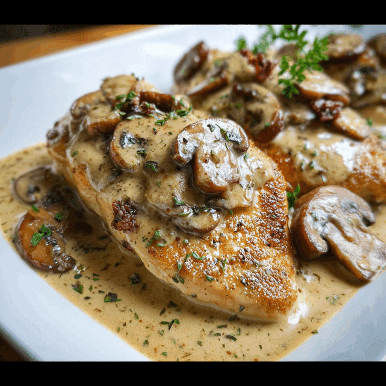Creamy Mushroom Asiago Chicken