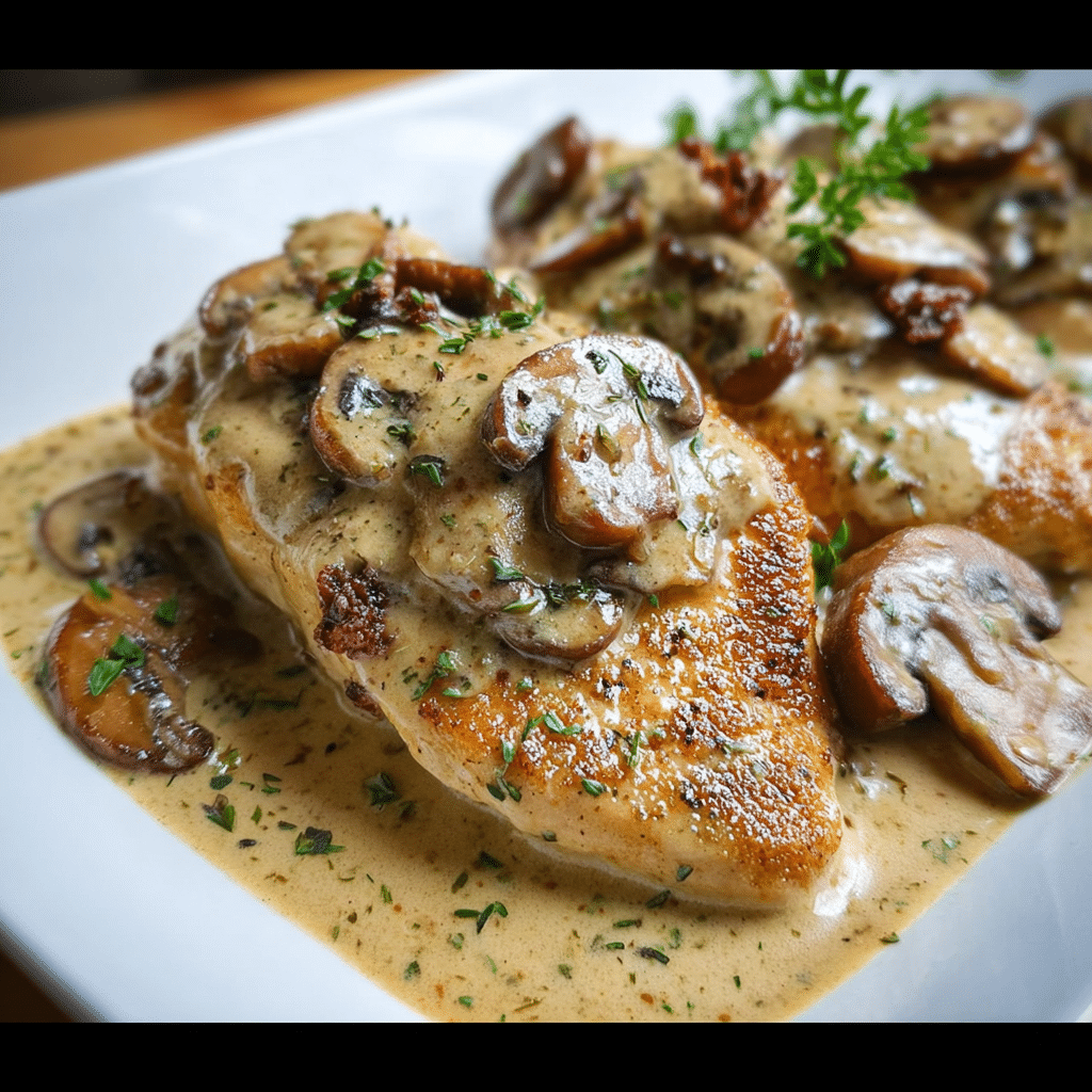 Creamy Mushroom Asiago Chicken