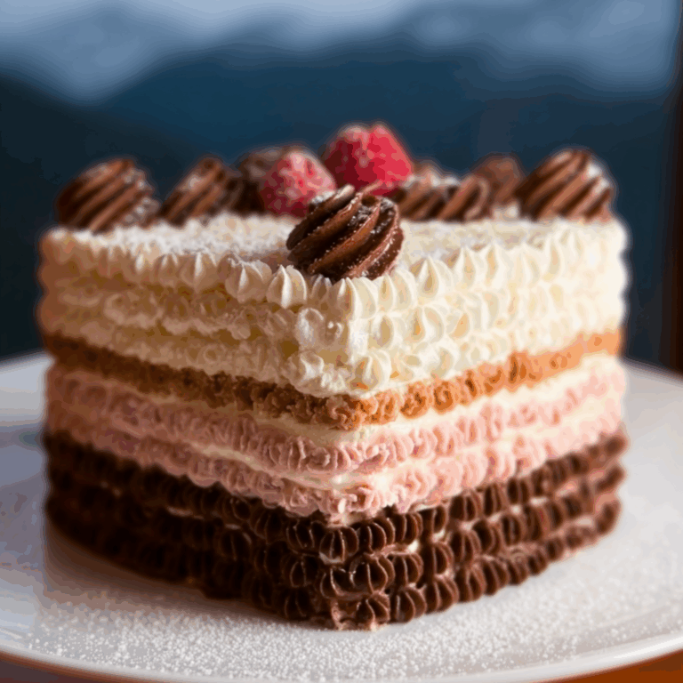 High Altitude Neapolitan Cake