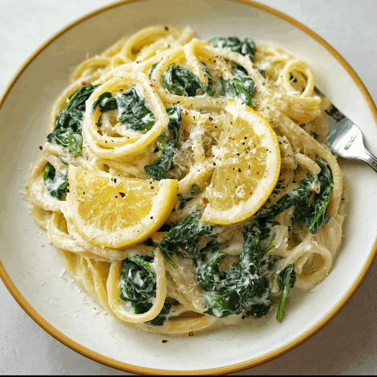 Lemon Ricotta Pasta with Spinach