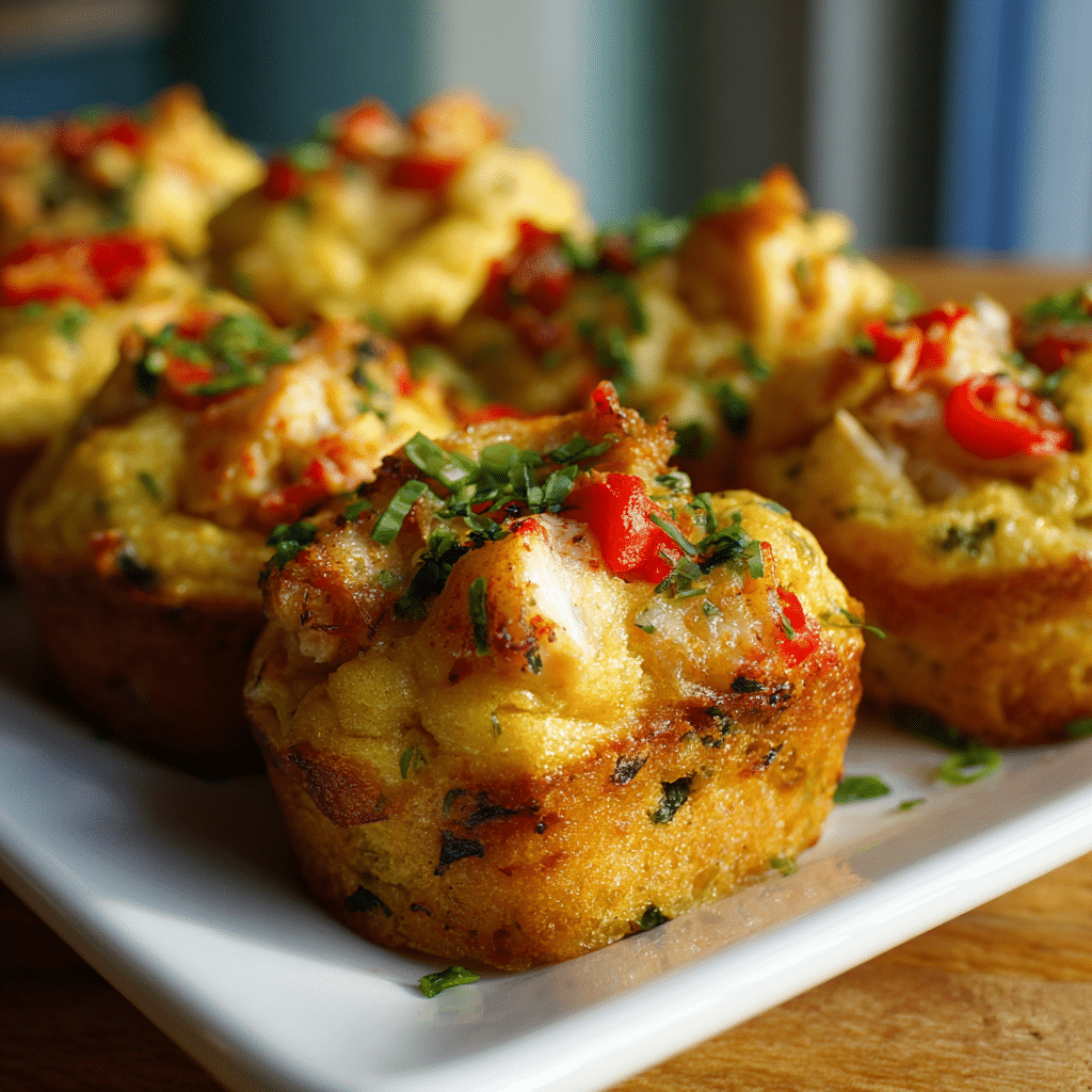 Mini Cornbread Crab Muffins