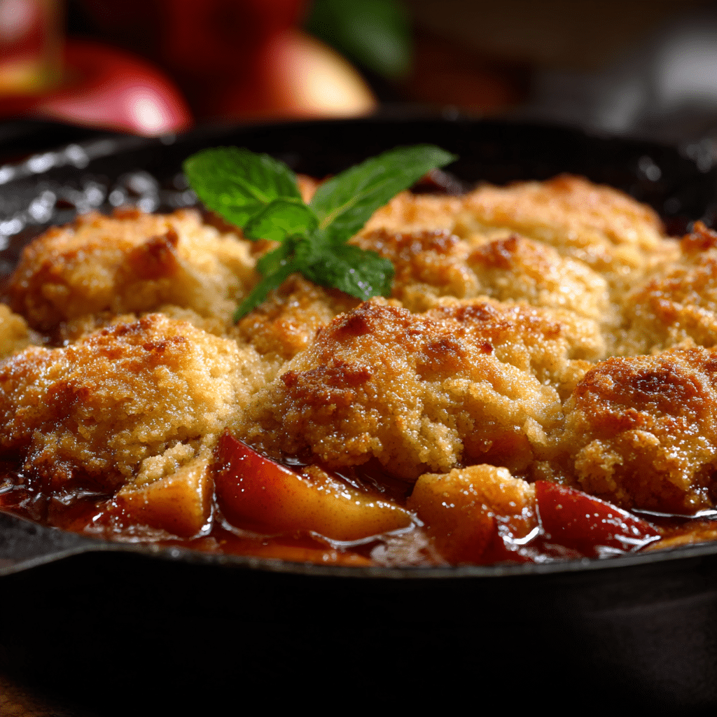 Old Fashioned Apple Cobbler with Fresh Apples