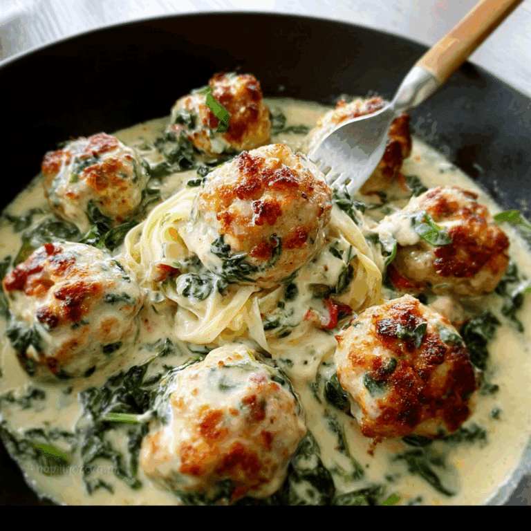 Spinach Alfredo Chicken Meatballs