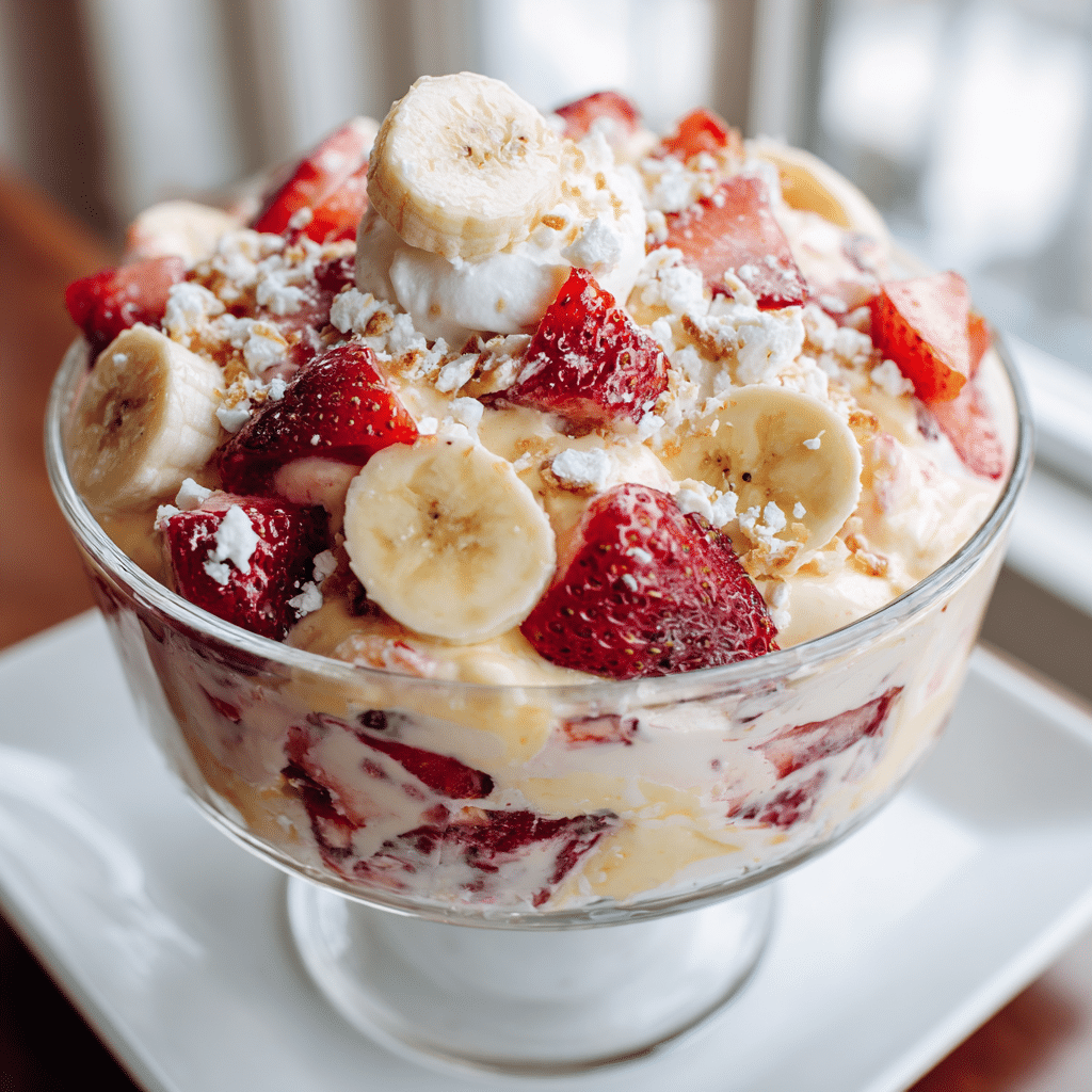 Strawberry Banana Cheesecake Salad