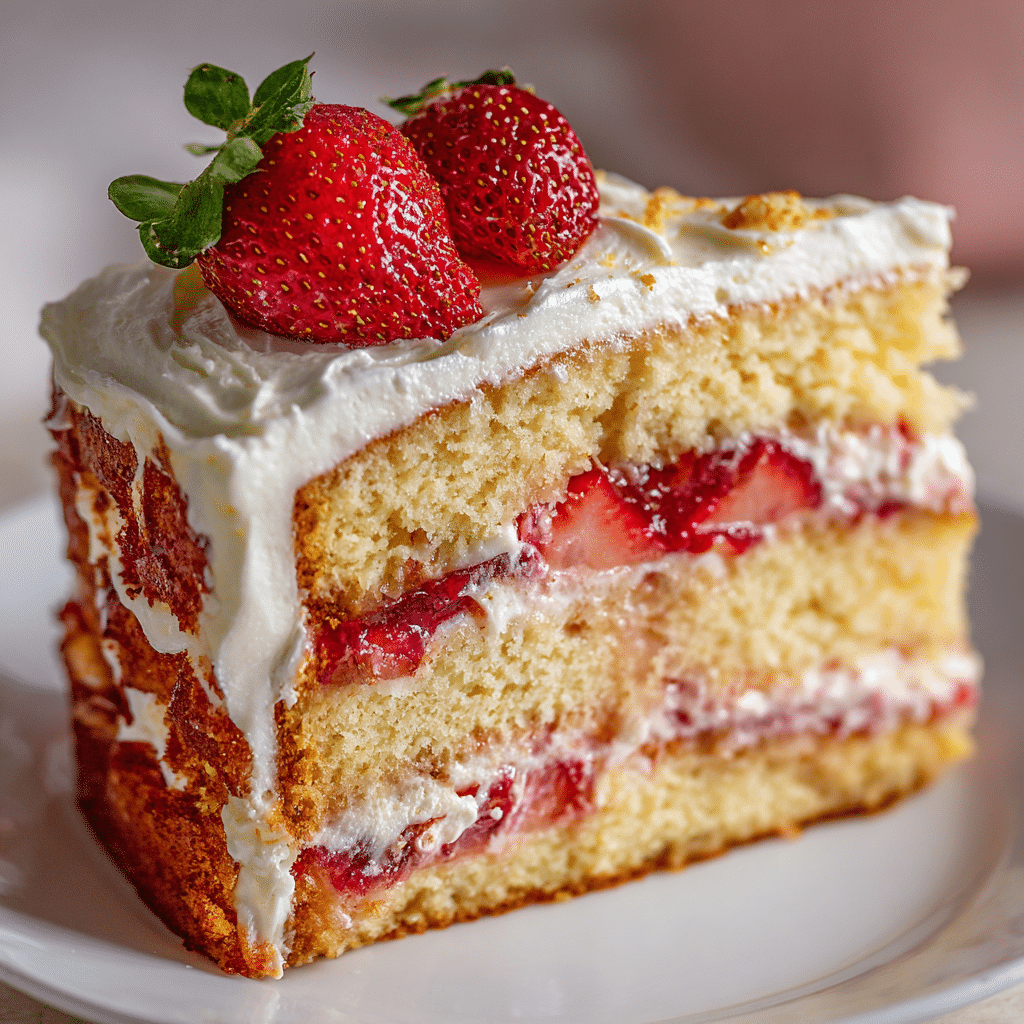 Strawberry Dream Layer Cake with Cream Cheese Frosting