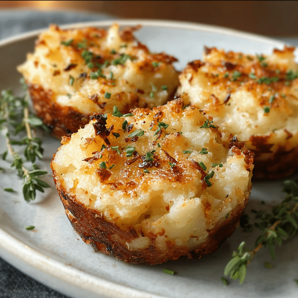 Garlic Parmesan Mashed Potato Cups