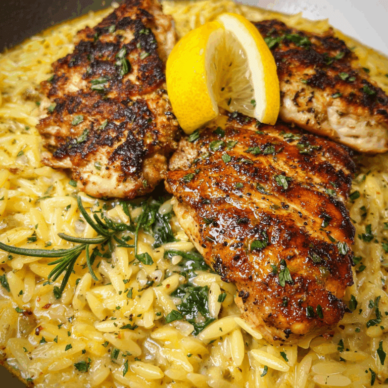 Lemon Garlic Chicken and Orzo