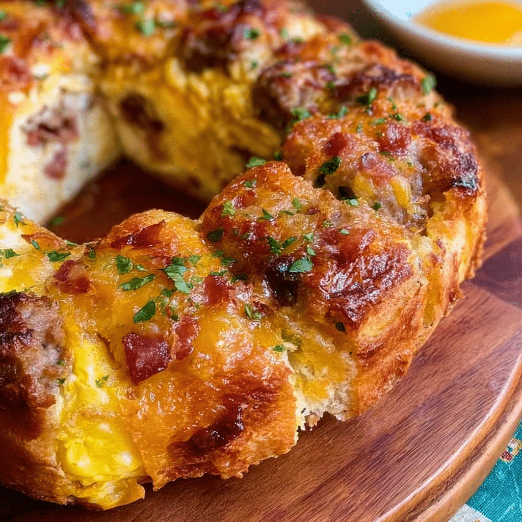 Pull-Apart Sausage Egg & Cheese Breakfast Bread