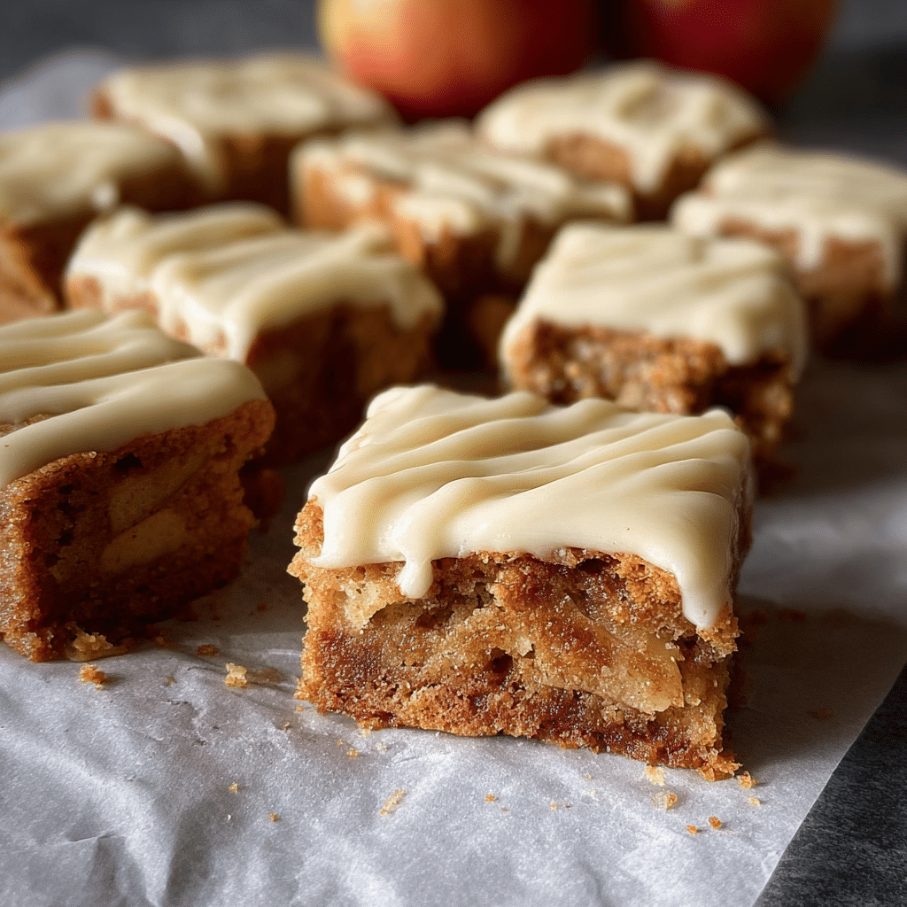 Apple Blondies with Maple Cream Cheese Frosting