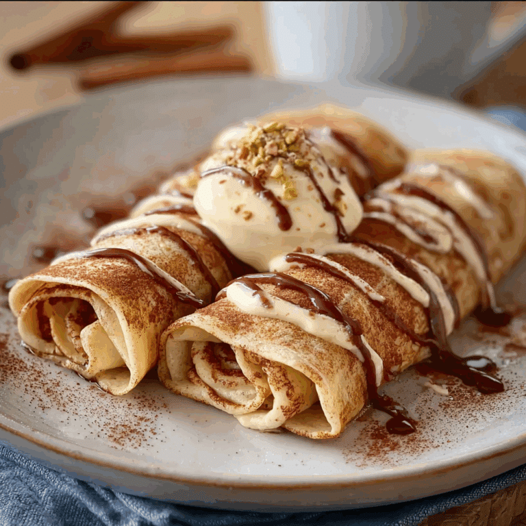 Cinnamon Roll Protein Crepes