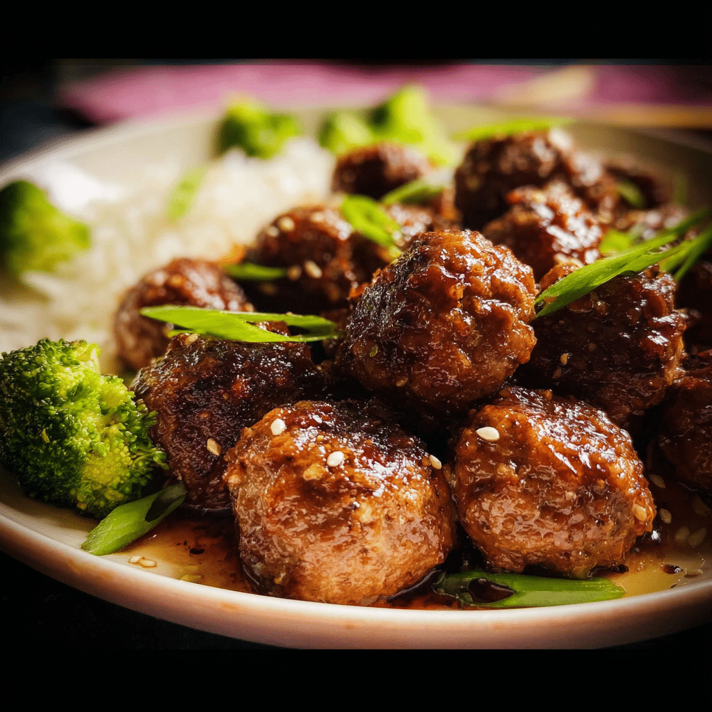 Mongolian Meatballs & Broccoli Stir-Fry