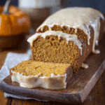 Pumpkin Bread with Brown Butter Maple Glaze