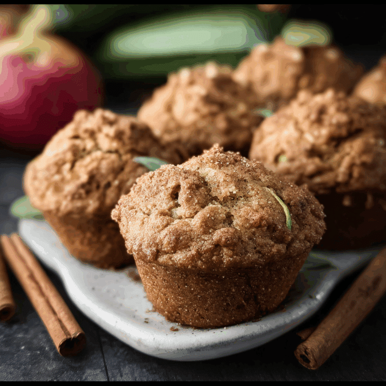 Zucchini Muffins with Apples and Cinnamon