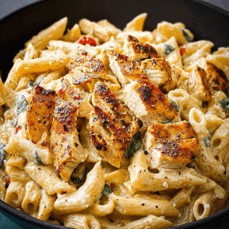 Creamy Garlic Chicken Pasta with Italian Seasoning