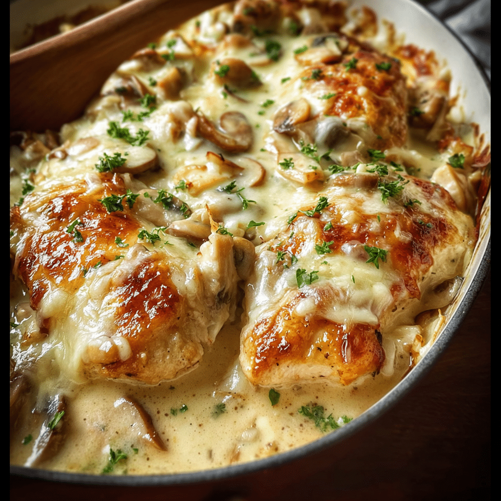 Creamy Muenster Chicken Casserole