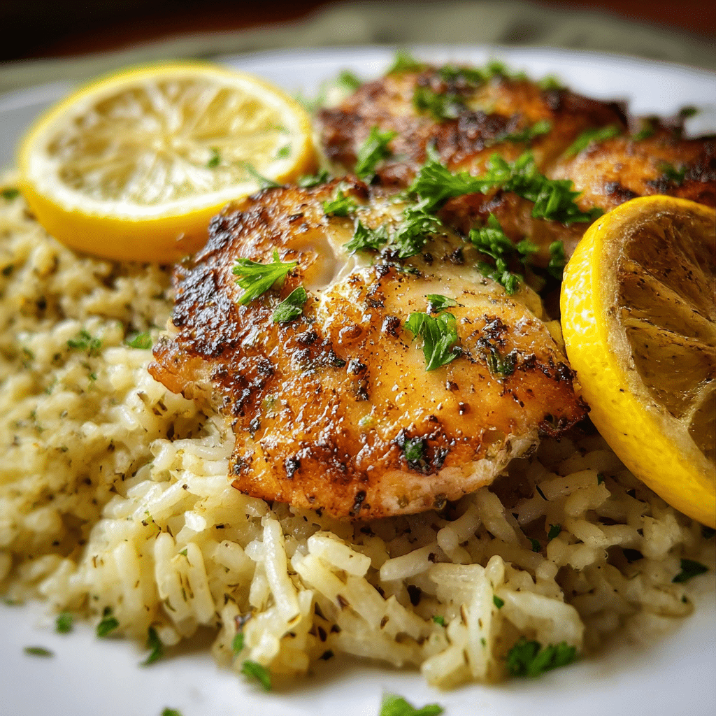 Greek Chicken and Lemon Rice