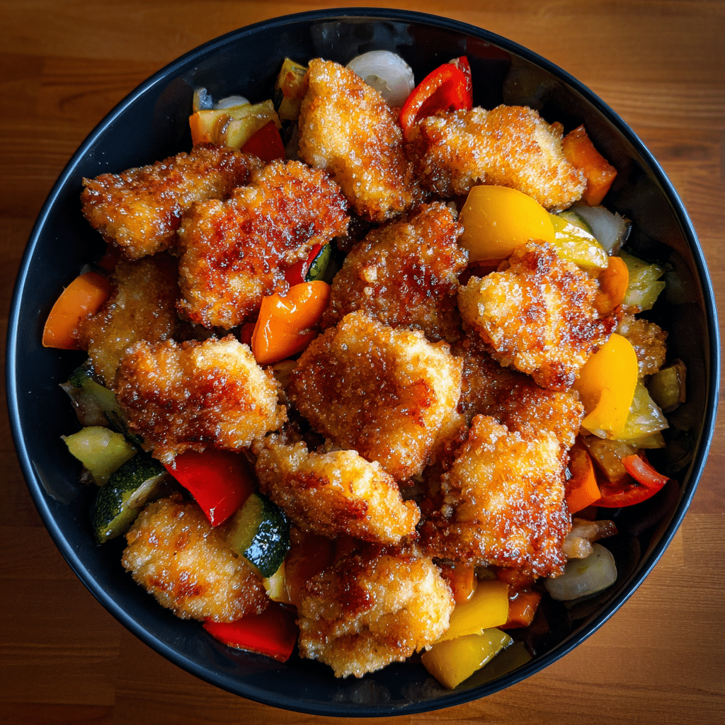Homemade Chicken Nuggets with Veggies