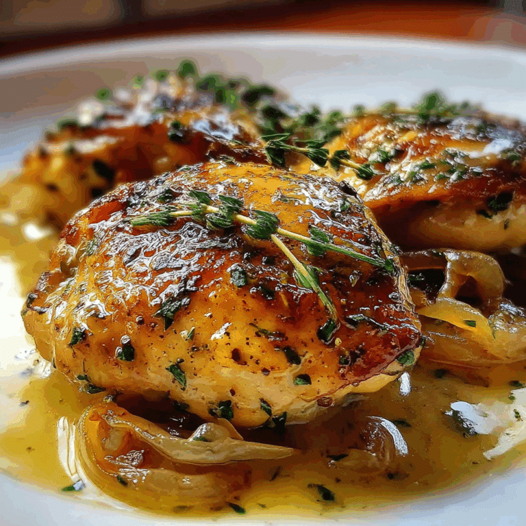 Lemon Dijon Chicken Thighs with Caramelized Onions