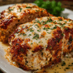 Melt-in-Your-Mouth Garlic Parmesan Chicken Meatloaf
