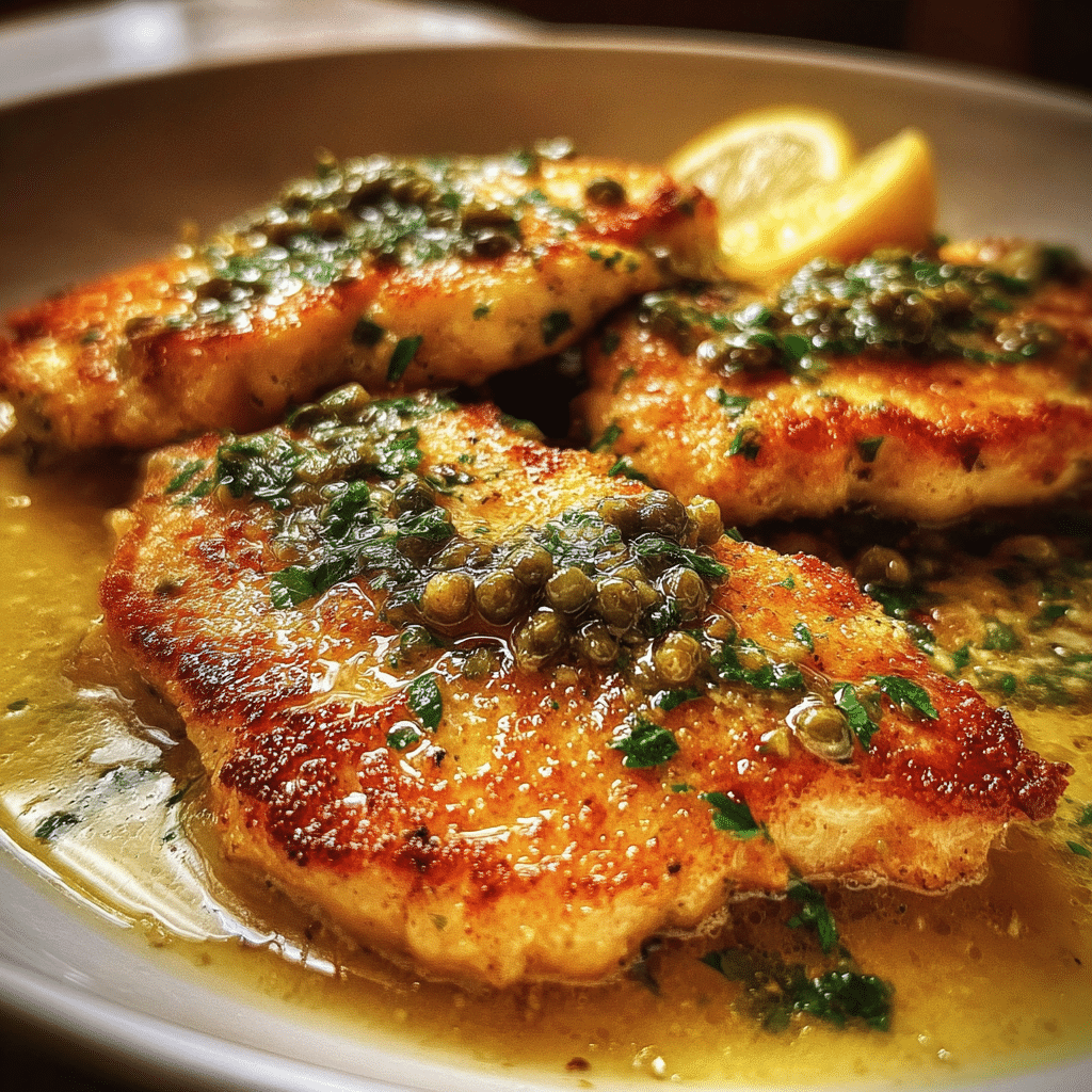 Tender Chicken Piccata with Lemony Garlic Butter Sauce