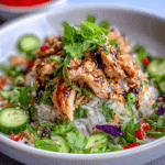 Teriyaki Chicken Crispy Rice Salad