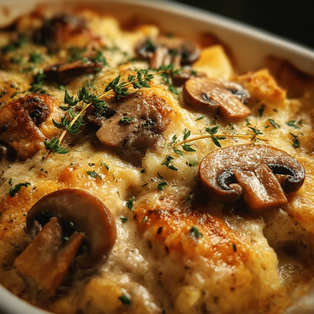 Wild Mushroom Chicken Casserole