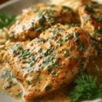 Slow Cooker Mustard Herb Chicken with Orzo